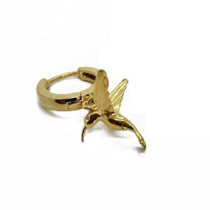 Oorring met Kolibrie goud of zilver