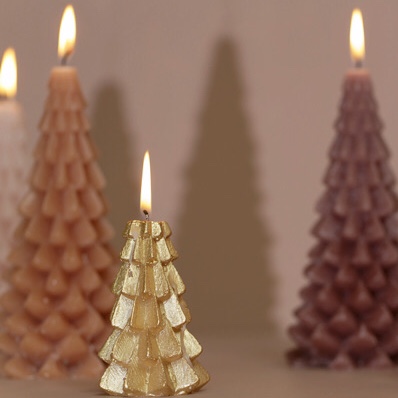 Rustik Lys kerstboomkaars - Dark Grey - Afbeelding 3