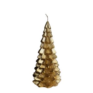 Rustik Lys kerstboomkaars Goud XL
